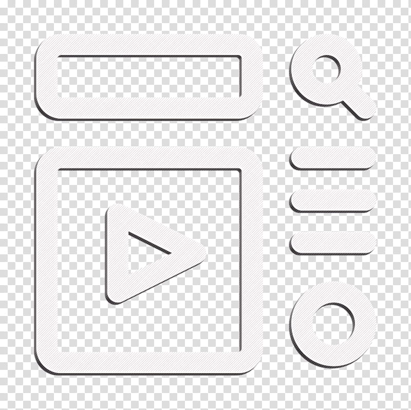 Ui icon Wireframe icon, Royaltyfree, Video Clip, Logo, Black White M, Graphics transparent background PNG clipart