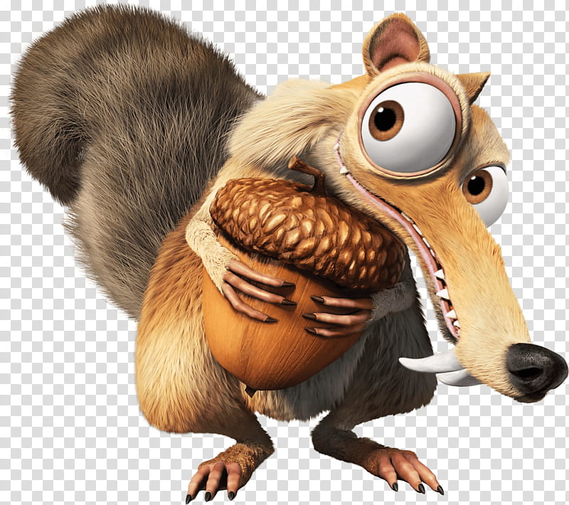 Squirrel, Scrat, Sid, Scratte, Ice Age, Buck, Film, Blue Sky Studios transparent background PNG clipart