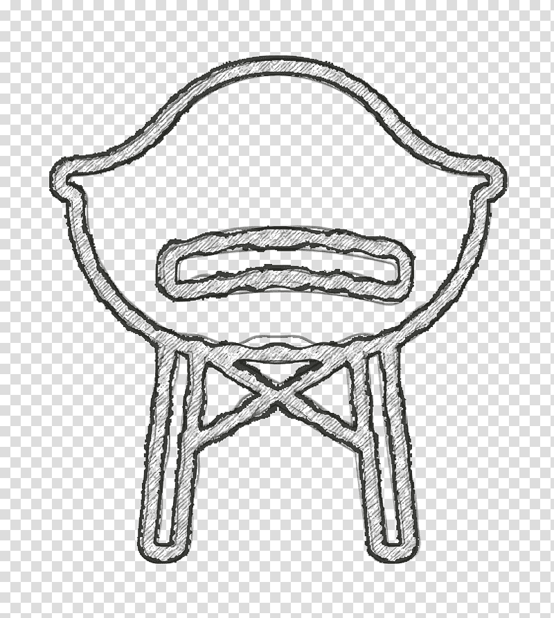 Chair icon Household Set icon, Black And White
, Line Art, Furniture, Meter, Shoe, Headgear transparent background PNG clipart