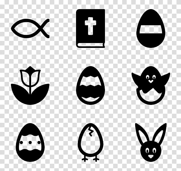 icon black and white rabbit, Black And White transparent background PNG clipart