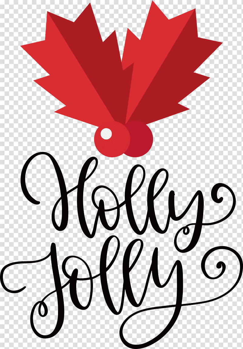 Holly Jolly Christmas, Christmas , Flower, Bell, Chartreuse, Text, Christmas Card transparent background PNG clipart