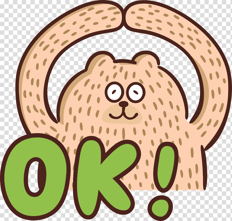 OK, Cat, Catlike, Meter, Cartoon transparent background PNG clipart