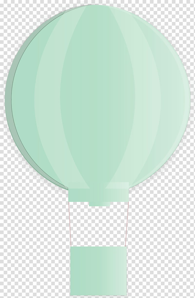 Hot air balloon, Floating, Watercolor, Paint, Wet Ink, Green, Turquoise, Aqua transparent background PNG clipart