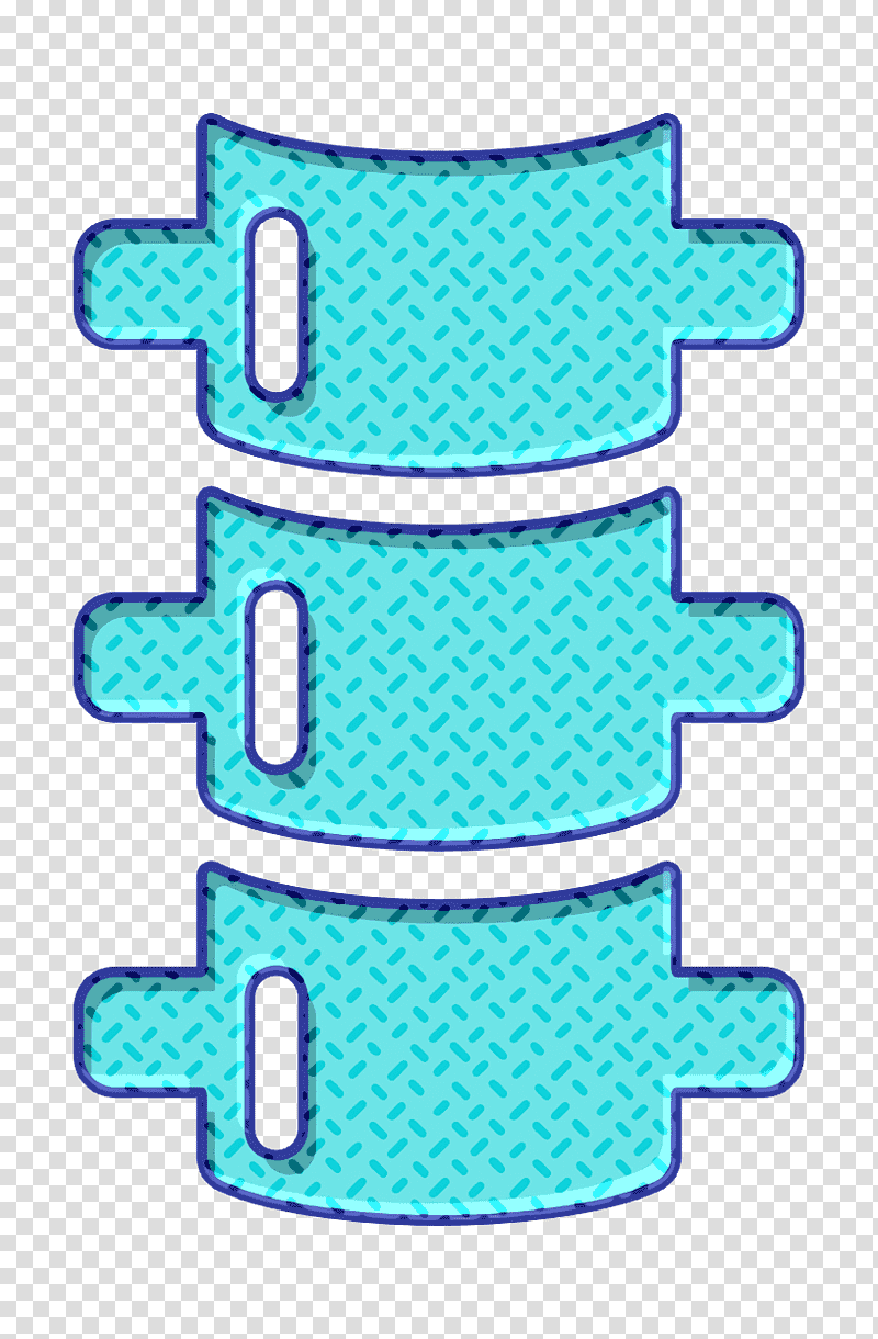 medical icon Spine icon Human body solid icon, Bones Icon, Aqua M, Green, Line, Meter, Microsoft Azure transparent background PNG clipart