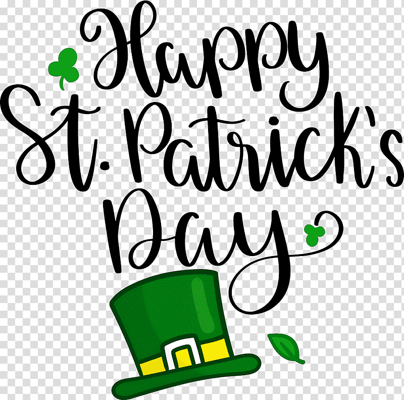 St Patricks Day, Logo, Cartoon, Green, Plants, Tree, Text transparent background PNG clipart