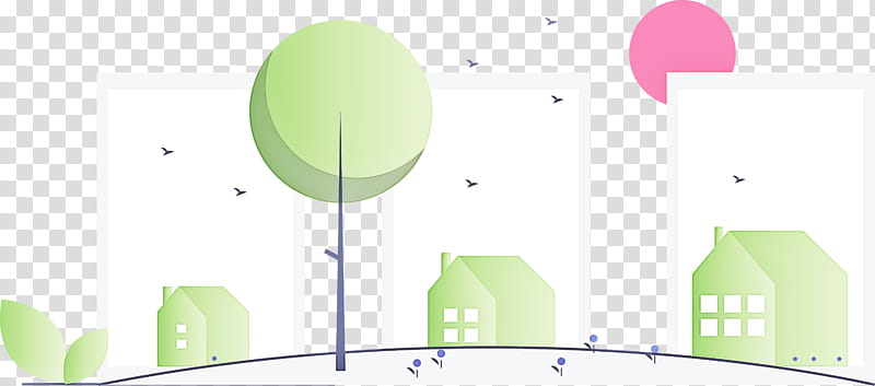 house home, Green, Line, Balloon, Diagram, Circle transparent background PNG clipart