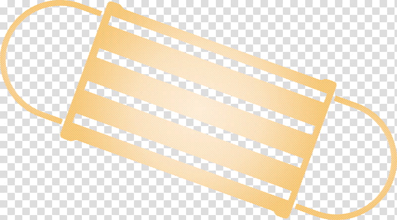 medical mask surgical mask, Yellow, Line, Beige transparent background PNG clipart