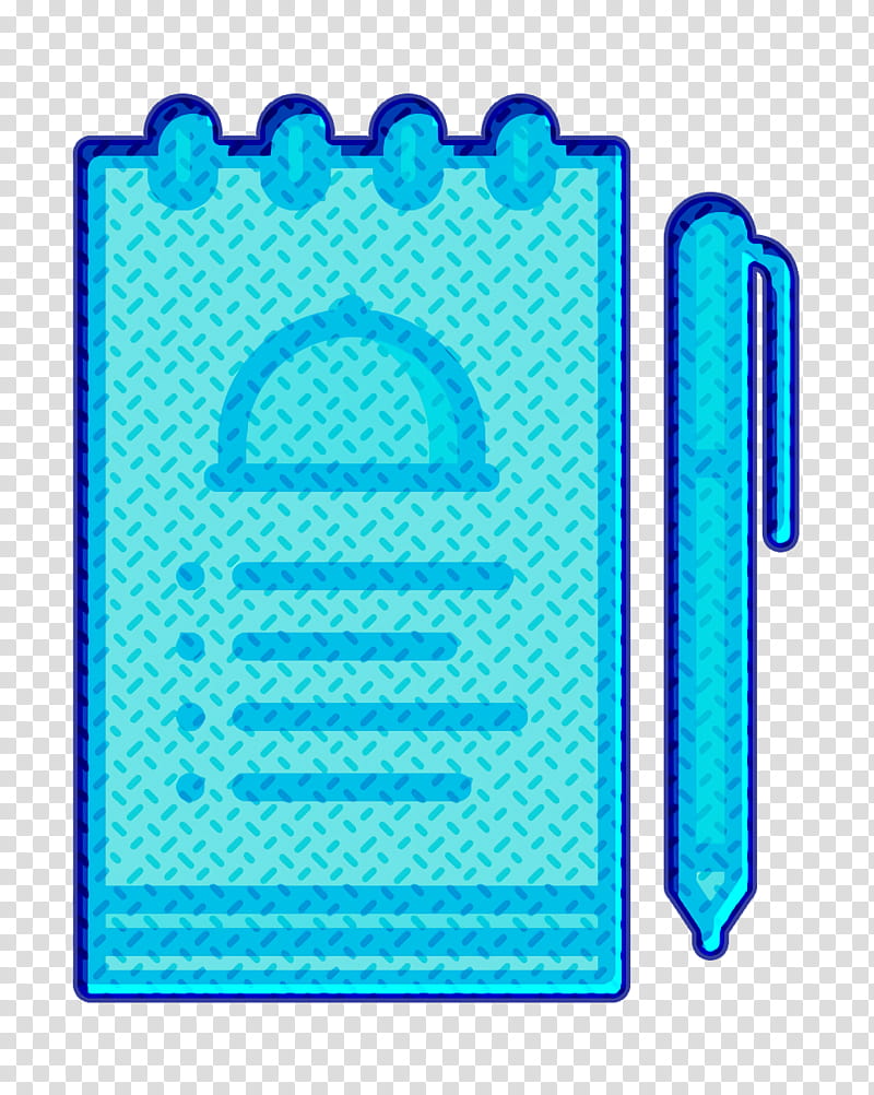 Food and restaurant icon Notes icon Restaurant icon, Blue, Aqua, Turquoise, Electric Blue transparent background PNG clipart