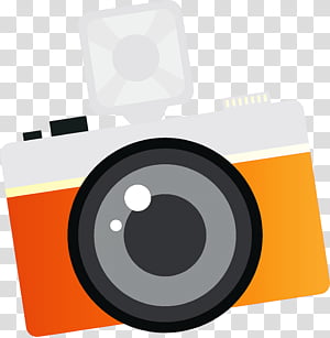 Orange, Cartoon Camera, Vintage Camera, Retro Camera, Watercolor Painting, Drawing, Ink, Line Art transparent background PNG clipart thumbnail