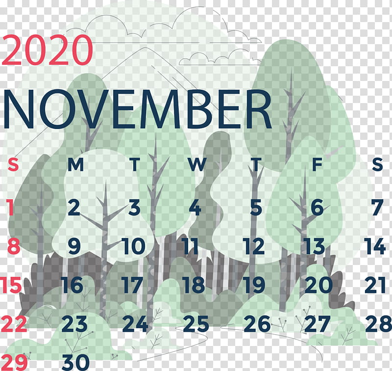 November 2020 Calendar November 2020 Printable Calendar, Clothing, Joint, Line, Meter, Biology, Human Skeleton, Science transparent background PNG clipart