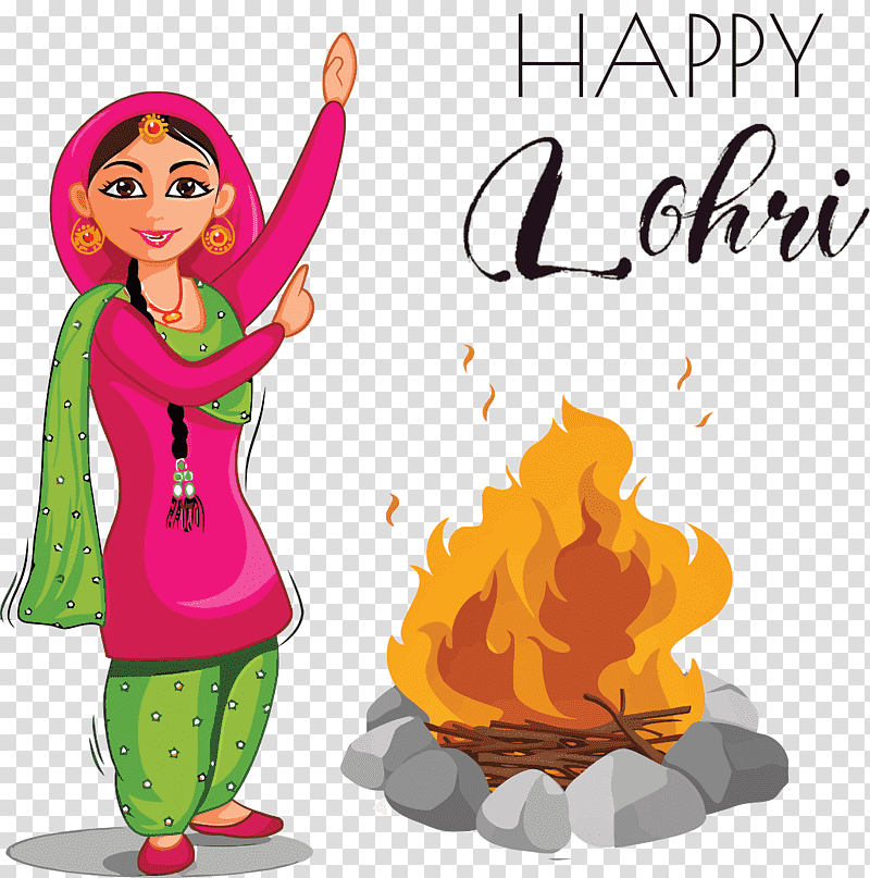 Happy Lohri, Wish, New Year, Vaisakhi, Punjabi Festival, Holiday, Bonfire transparent background PNG clipart