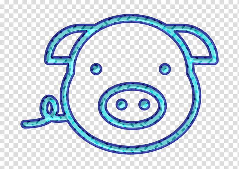 Pig icon Bbq icon, American Crew Fiber, Smiley, Face, Cartoon, Meter, Happiness transparent background PNG clipart