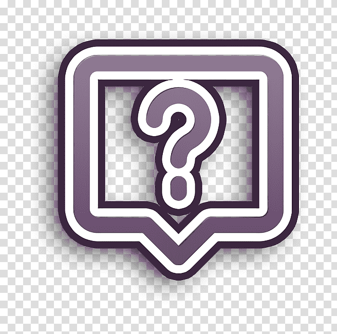 Support icon Tech Support icon Question icon, Logo, Symbol, Purple, Meter transparent background PNG clipart