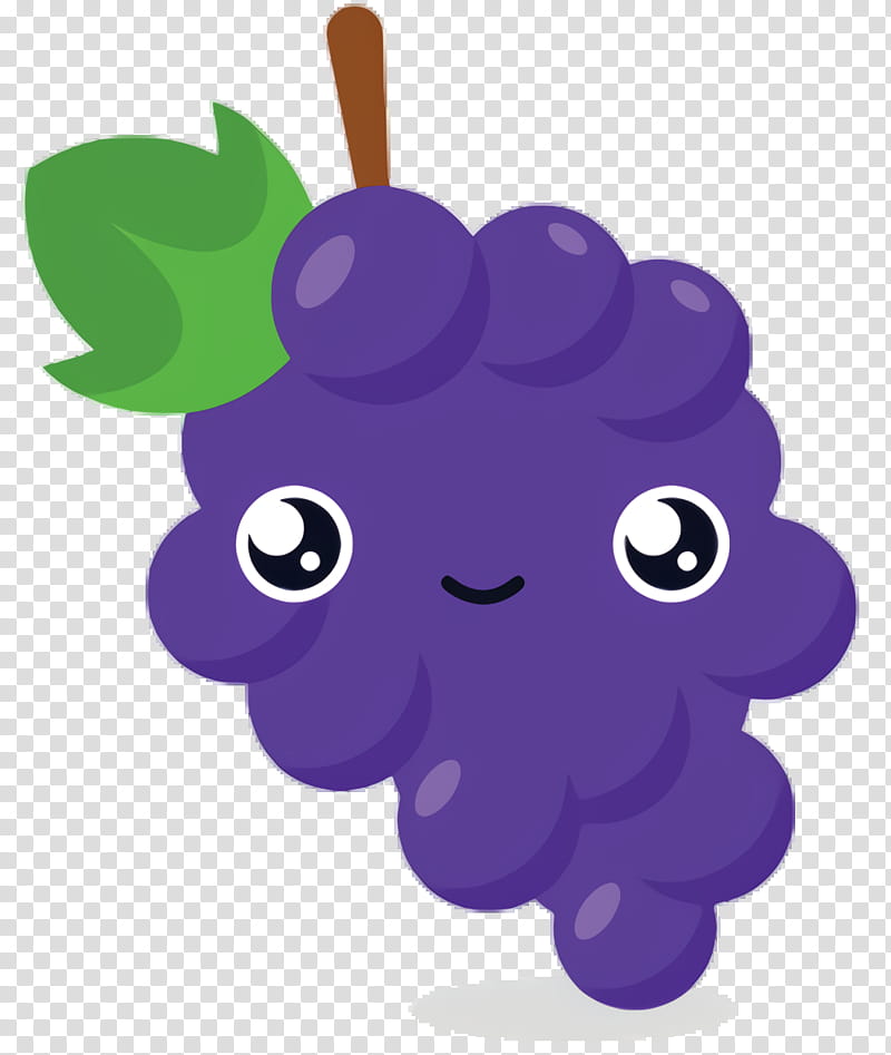 Grape, Purple, Character, Cartoon, Violet, Animation, Grapevine Family, Vitis transparent background PNG clipart