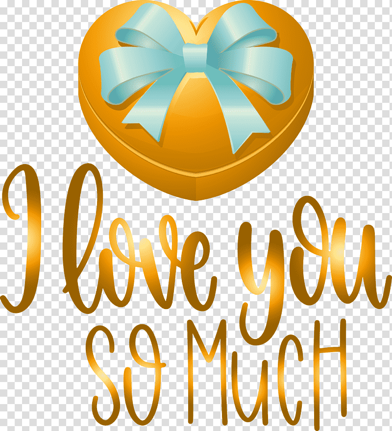 I Love You So Much Valentines Day Love, Logo, Yellow, Line, Meter, Fruit, Geometry transparent background PNG clipart