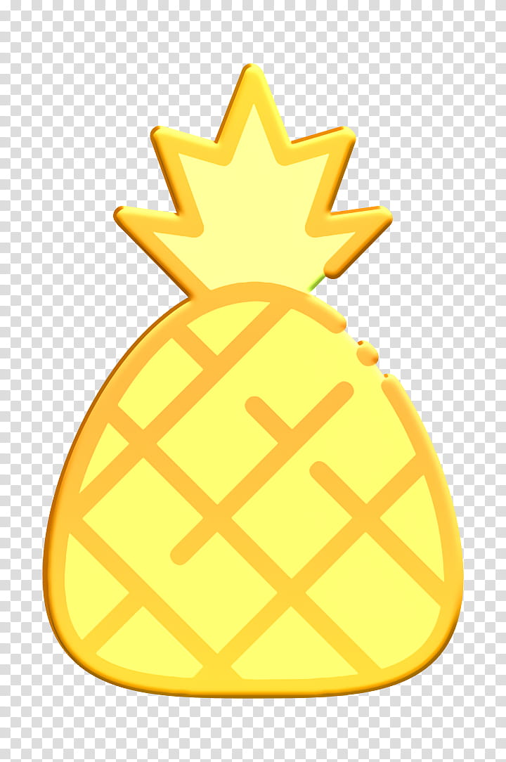 Summer icon Food and restaurant icon Pineapple icon, Cartoon, Yellow, Plants, Fruit, Symbol, Science, Biology transparent background PNG clipart