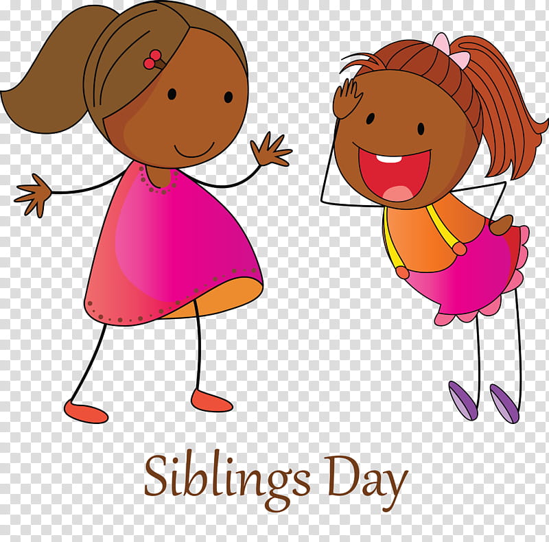 Happy Siblings Day, Cartoon, Cheek, Child, Smile transparent background PNG clipart