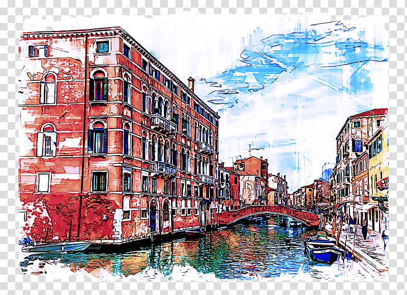 water transportation watercolor painting painting canal transport, Architecture, Cartoon, Drawing, Acrylic Paint, Waterway transparent background PNG clipart