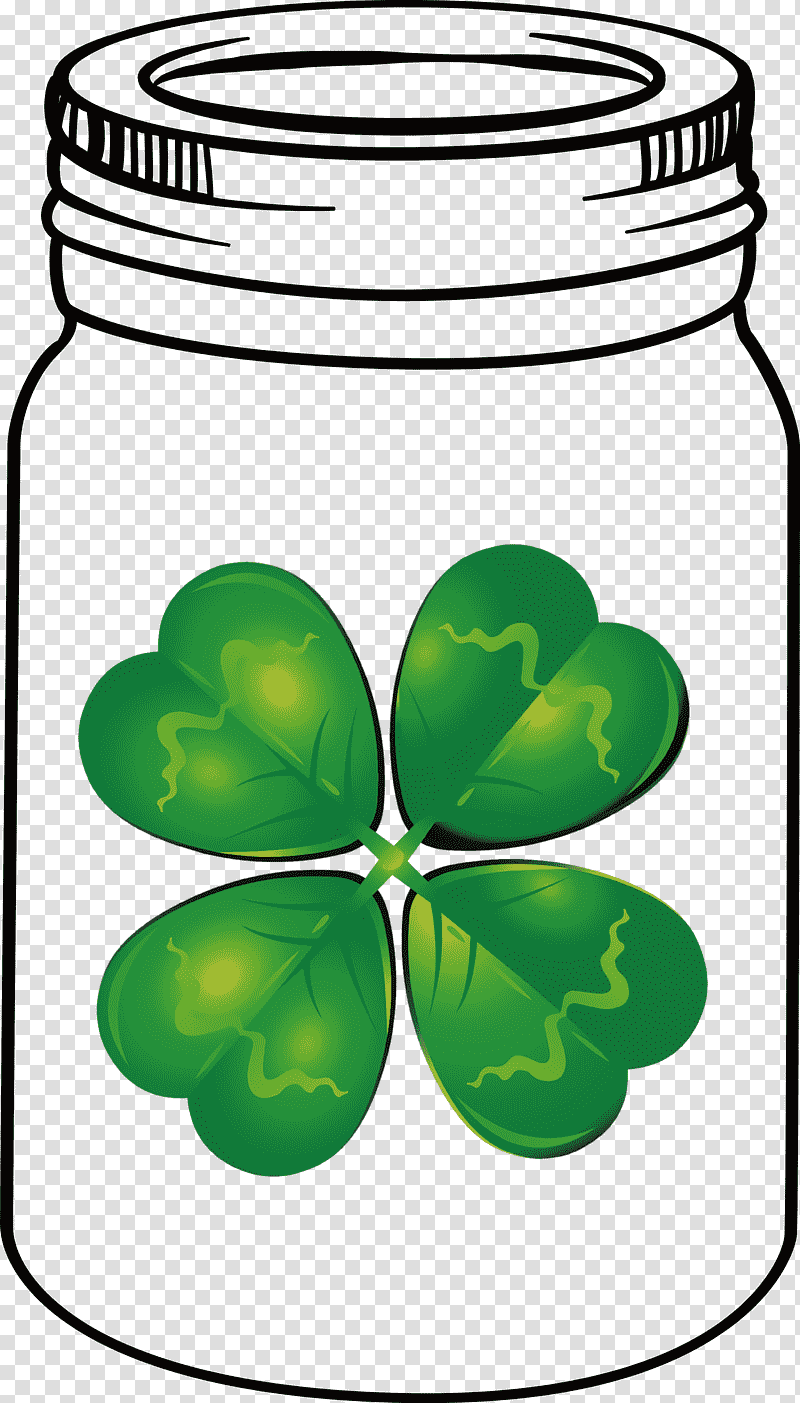 St Patricks Day Mason Jar, Leaf, Shamrock, Green, Meter, Plant Structure, Science transparent background PNG clipart