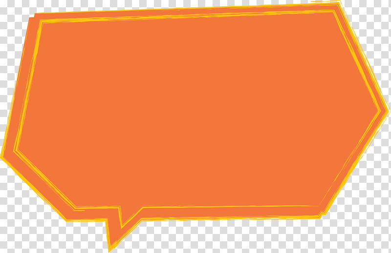 thought bubble Speech balloon, Orange, Yellow, Rectangle, Square transparent background PNG clipart