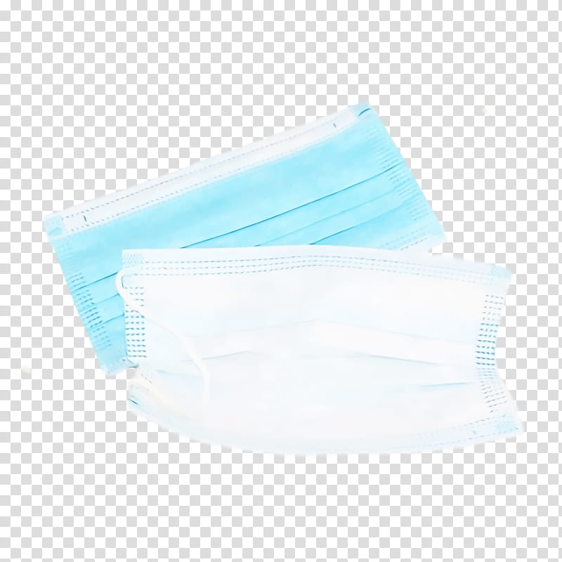 white blue turquoise aqua incontinence aid, Surgical Mask, Medical Mask, Face Mask, CoronavirusCorona, Watercolor, Paint, Wet Ink transparent background PNG clipart