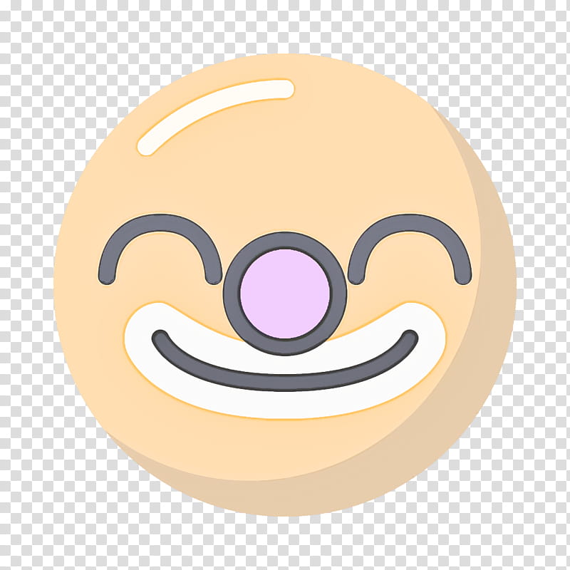 smiley clown Emoticon emotion icon, Facial Expression, Yellow, Circle, Symbol, Beige transparent background PNG clipart