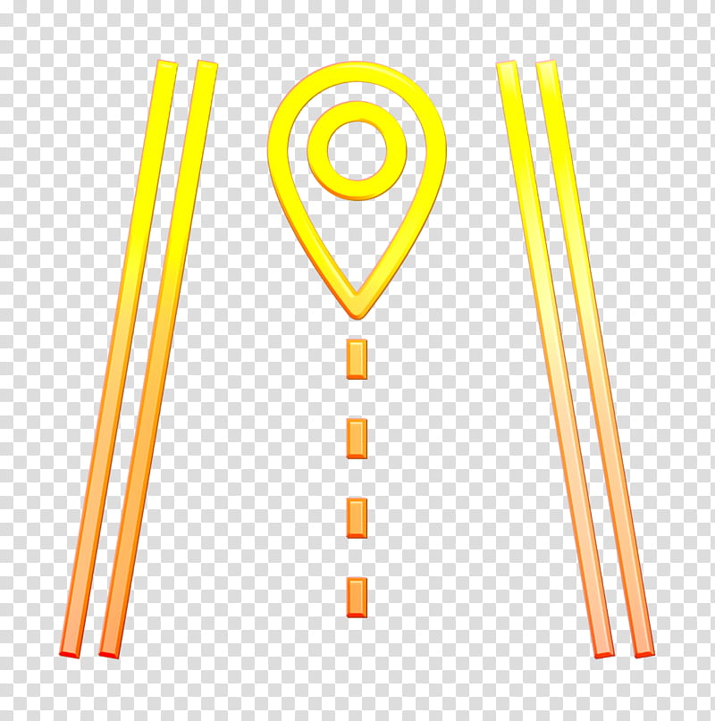 Navigation and Maps icon Route icon Road icon, Yellow, Line, Sign, Logo, Symbol, Signage transparent background PNG clipart