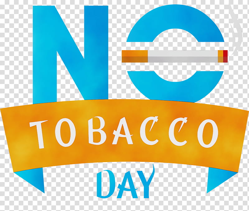 logo font yellow line area, NoTobacco Day, World NoTobacco Day, Watercolor, Paint, Wet Ink, Meter transparent background PNG clipart