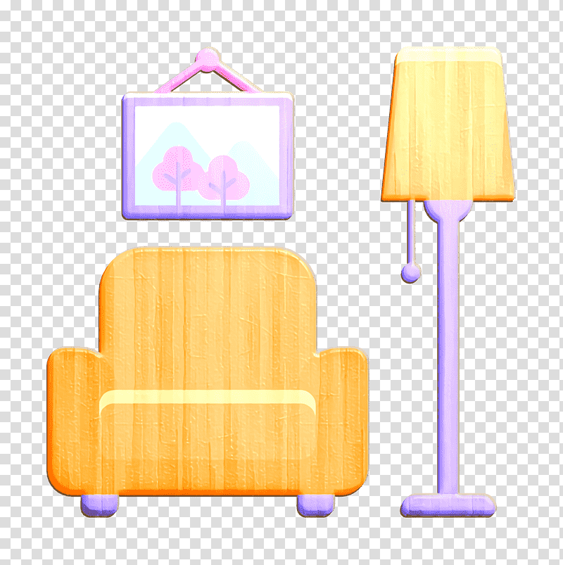Interior icon Sofa icon Livingroom icon, Light Fixture, Meter, Yellow, Physics, Science transparent background PNG clipart