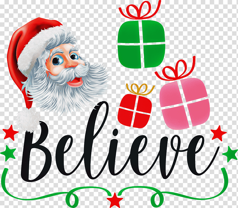 Believe Santa Christmas, Christmas , Christmas Day, Christmas Ornament, Christmas Ornament M, Santa Clausm, Holiday transparent background PNG clipart