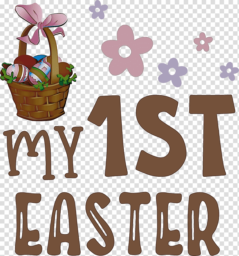 My 1st Easter easter baskets easter day, Logo, Meter, Flower, Number transparent background PNG clipart