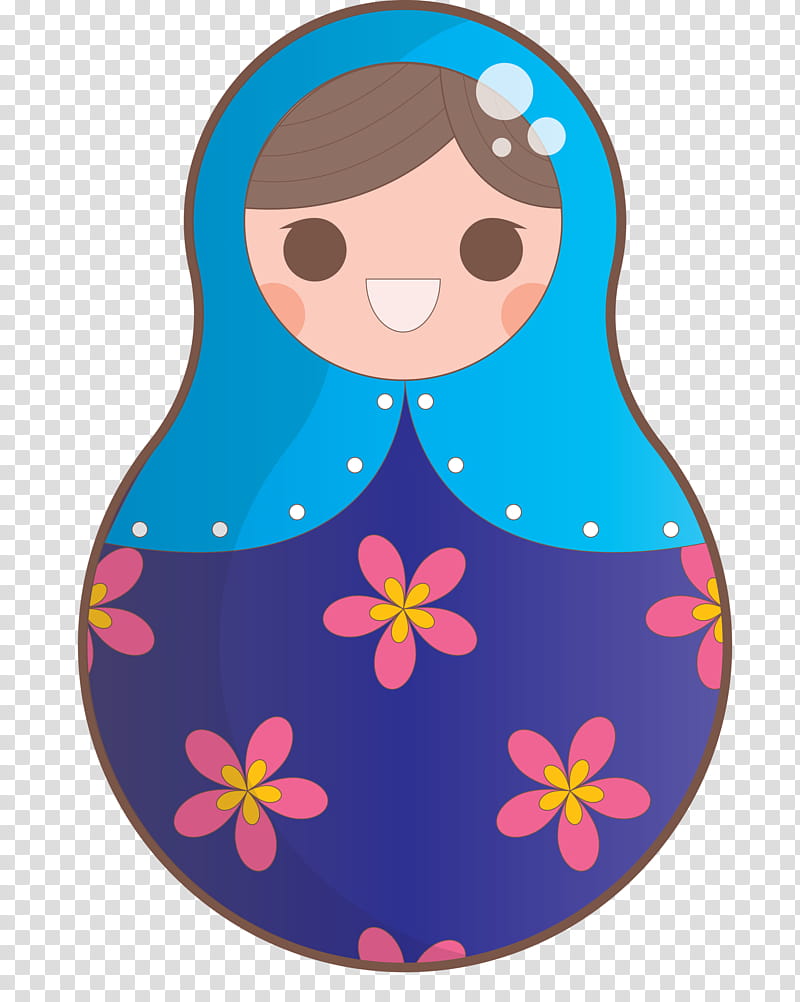 Colorful Russian Doll, Purple, Infant transparent background PNG clipart