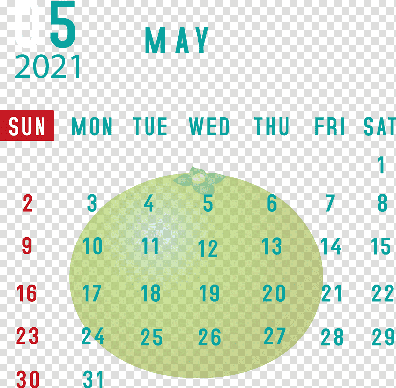 May 2021 Printable Calendar May 2021 Calendar, Nexus S, Aqua M, Green, Meter, Line, Calendar System transparent background PNG clipart