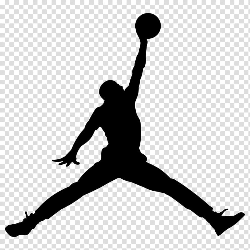 Nike Jordan Logo, Jumpman, Air Jordan, Decal, Basketball, Sneakers, Sticker, Silhouette transparent background PNG clipart