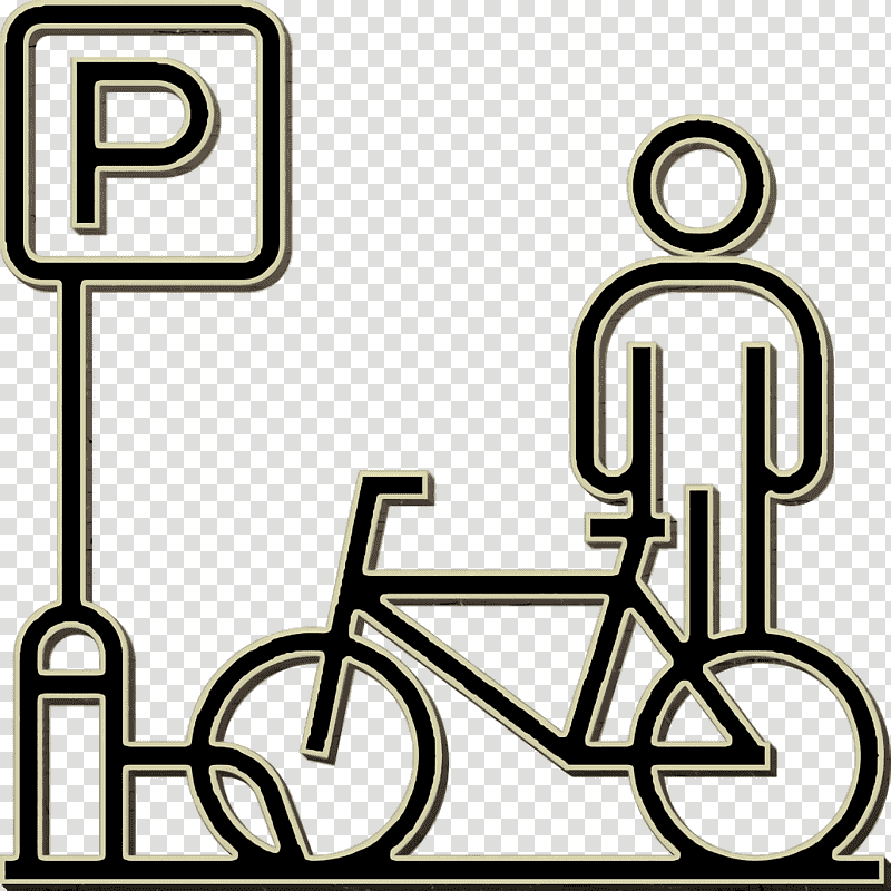 Bicycle parking icon City elements icon Urban icon, Logo, Black And White
, Line, Meter, Number, Geometry transparent background PNG clipart