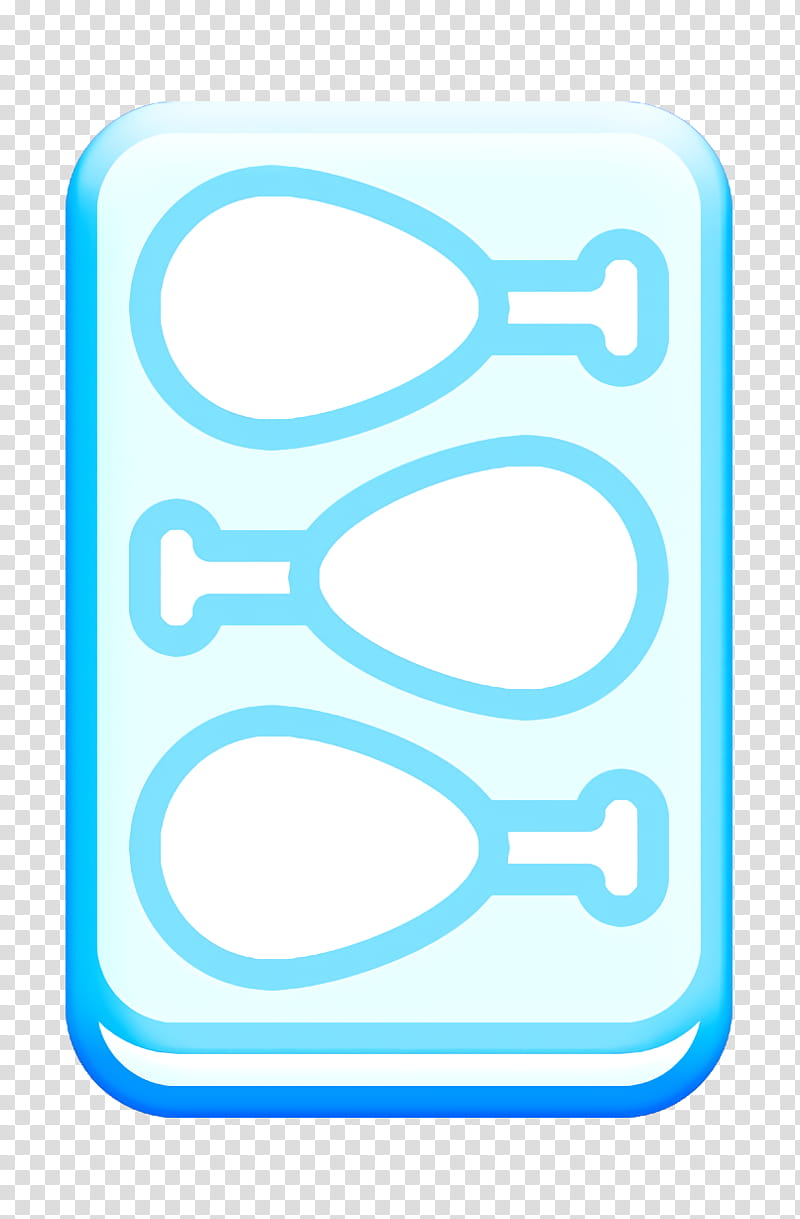 Butcher icon Food and restaurant icon Chicken leg icon, Aqua, Electric Blue, Rectangle, Circle, Symbol, Square transparent background PNG clipart
