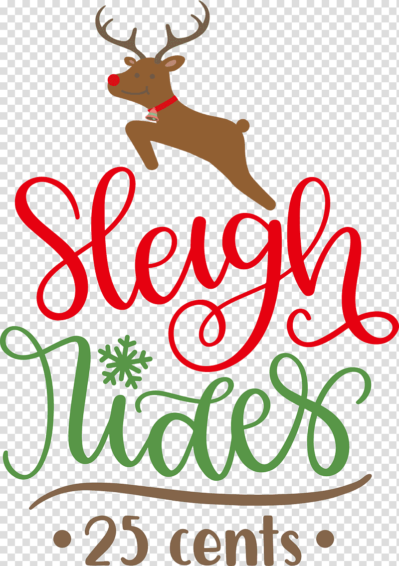 Sleigh Rides Deer reindeer, Christmas , Christmas Tree, Christmas Day, Holiday Ornament, Christmas Ornament, Logo transparent background PNG clipart