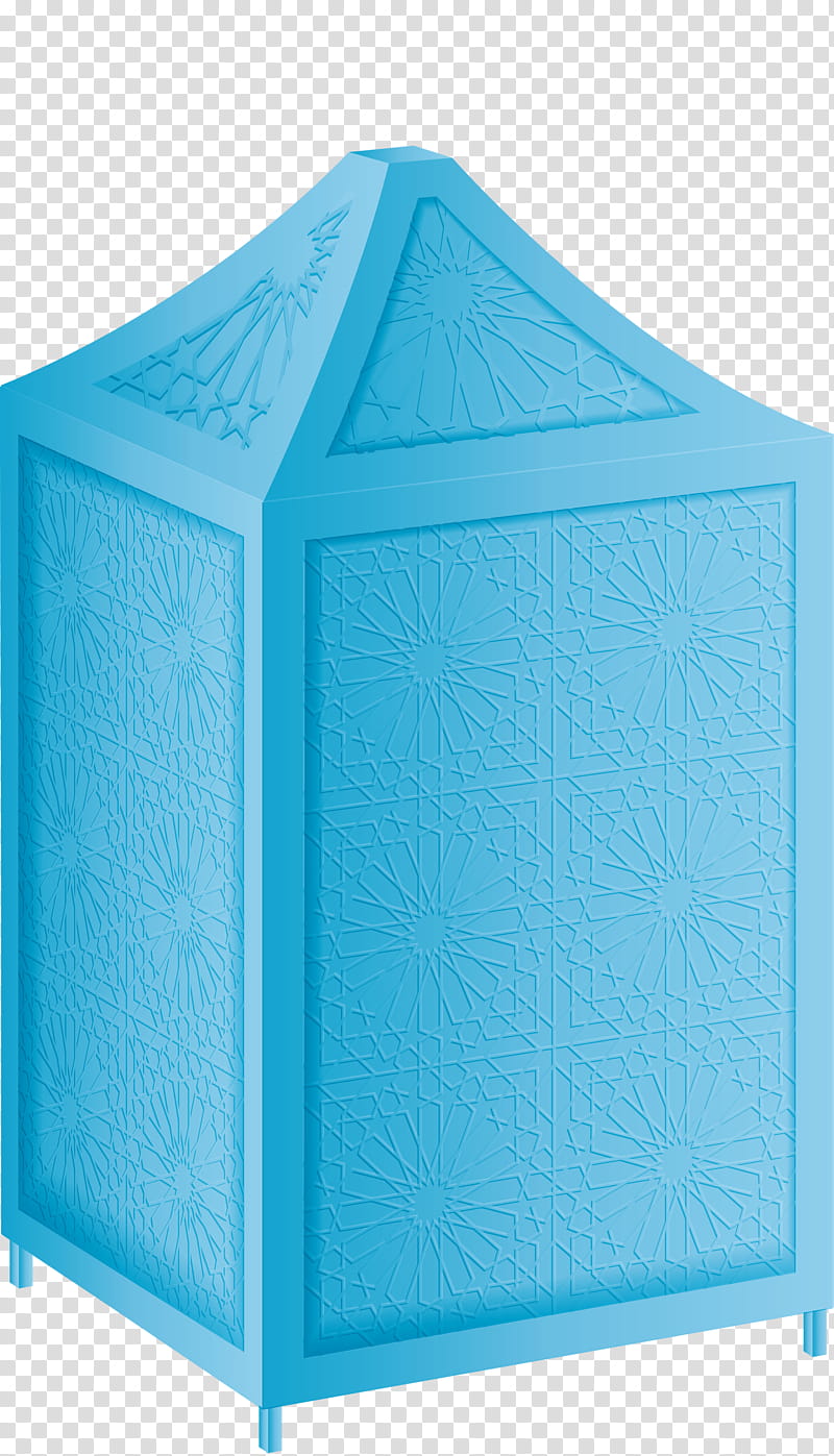 Ramadan Lantern ramadan kareem, Blue, Turquoise, Aqua, Tent, Rectangle, Plastic transparent background PNG clipart