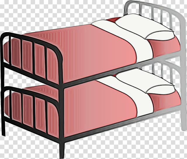 bunk bed bed bed frame mattress futon, Watercolor, Paint, Wet Ink, Furniture, Bedroom, Couch, Trundle Bed transparent background PNG clipart