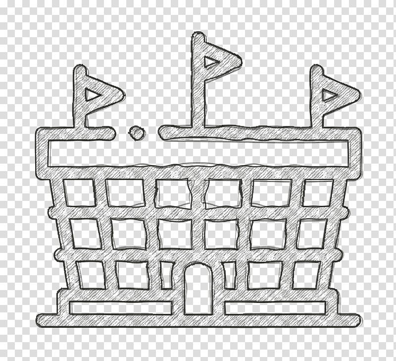 Urban Building icon Stadium icon, Line Art, Black And White
, Car, Cookware And Bakeware, Meter, Geometry transparent background PNG clipart