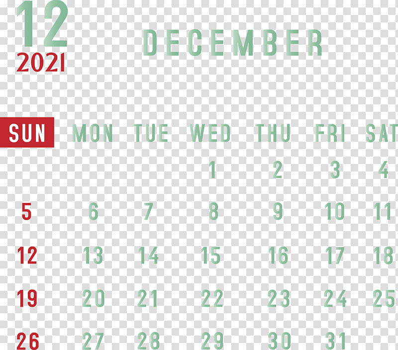 December 2021 Calendar December 2021 Printable Calendar 2021 monthly calendar, Printable 2021 Monthly Calendar Template, Logo, Angle, Line, Point, Green, Meter transparent background PNG clipart