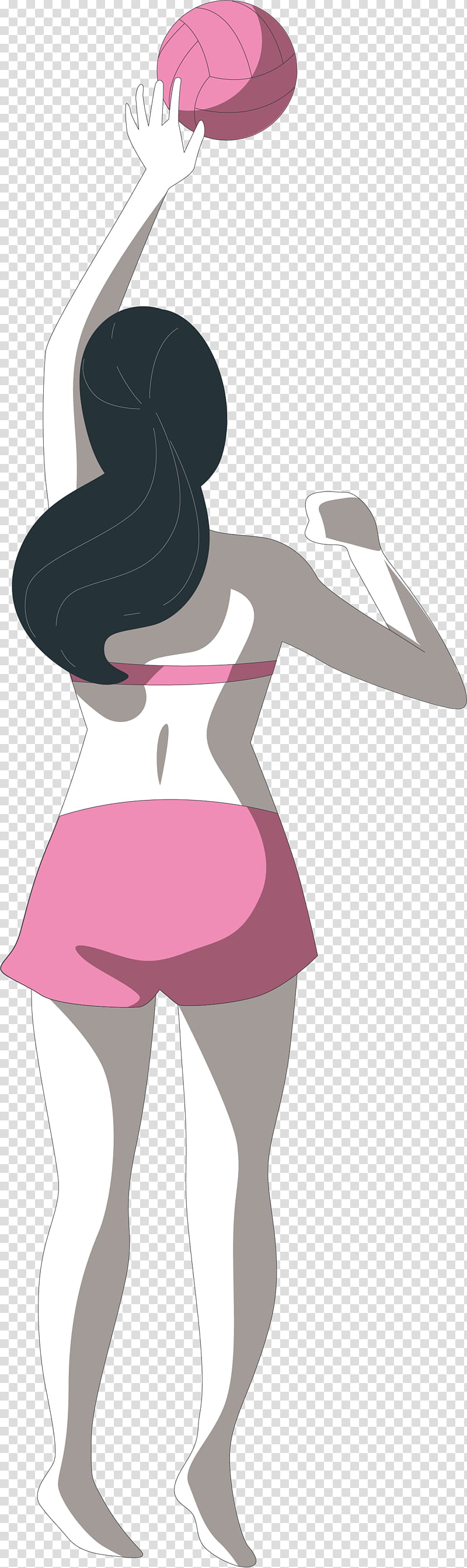 beach summer vacation, Summer
, Pink M, Silhouette, Fashion transparent background PNG clipart