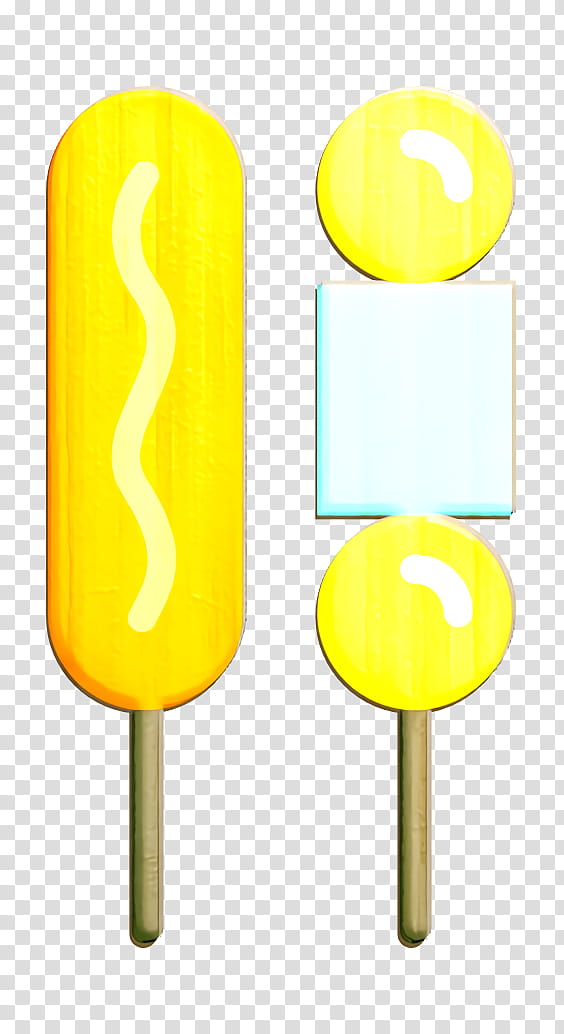 Fast Food icon Corndog icon Food and restaurant icon, Yellow, Meter transparent background PNG clipart