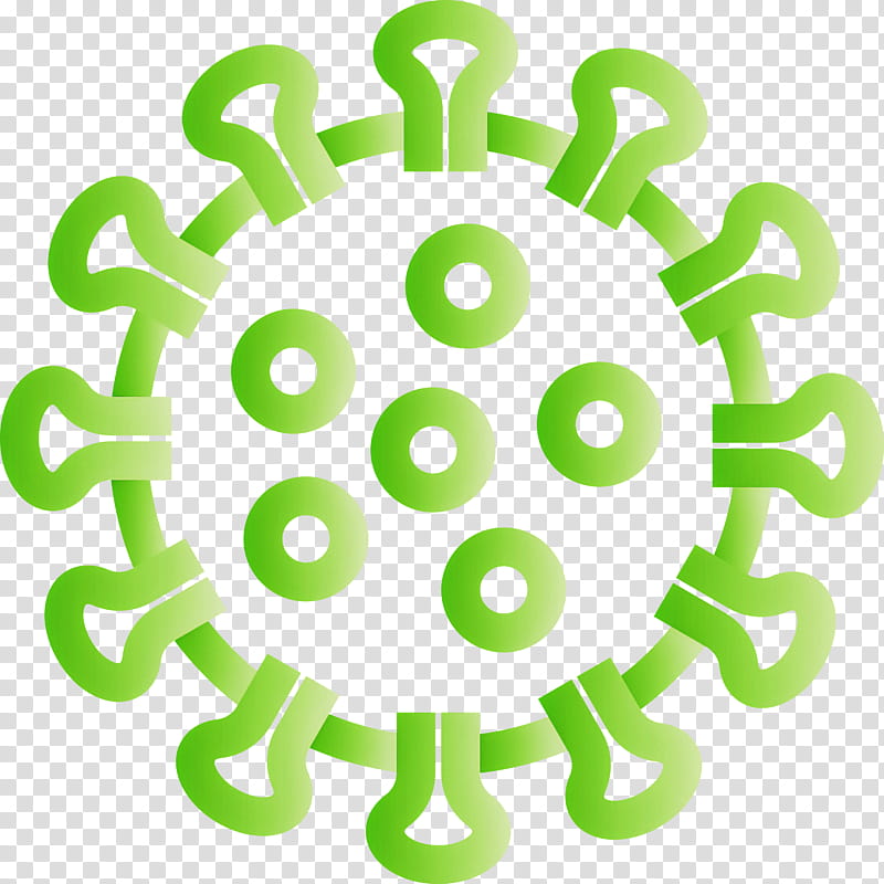 Coronavirus COVID Corona, Green, Circle transparent background PNG clipart
