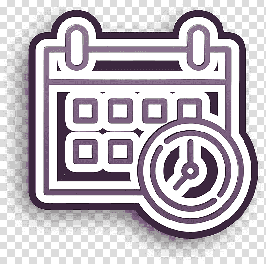 Schedule icon Employees icon Calendar icon, Logo, Symbol, Line, Meter, Purple, Mathematics transparent background PNG clipart