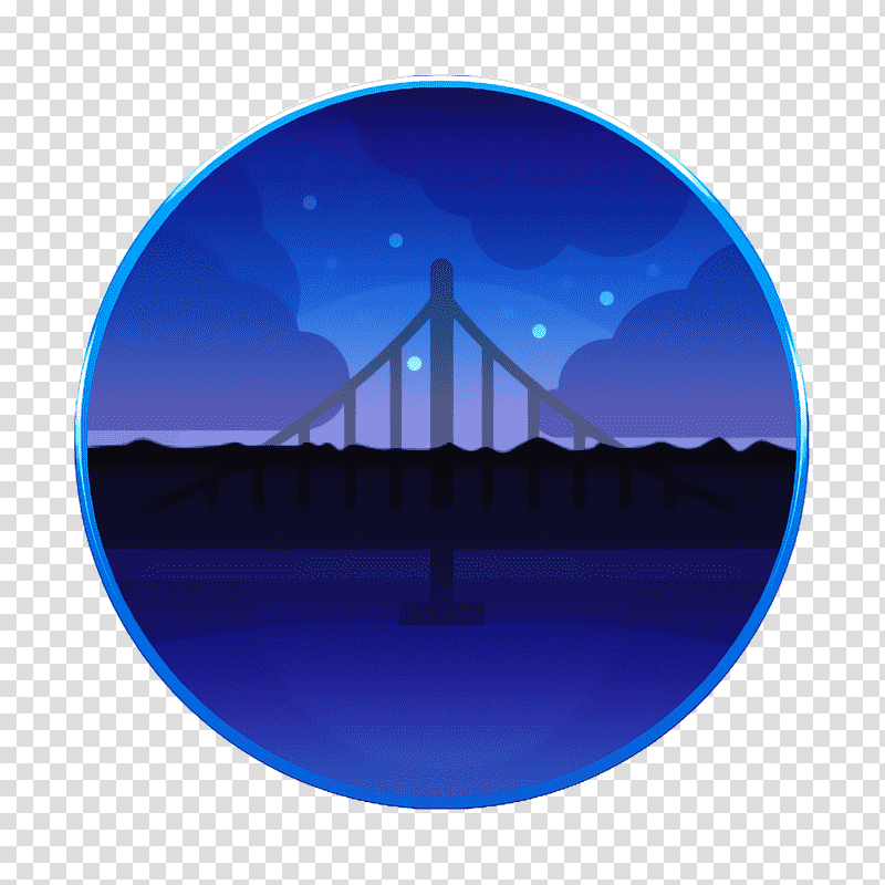 Landscapes icon Bridge icon River icon, Cobalt Blue, Purple, Circle, Computer, Microsoft Azure, Precalculus transparent background PNG clipart