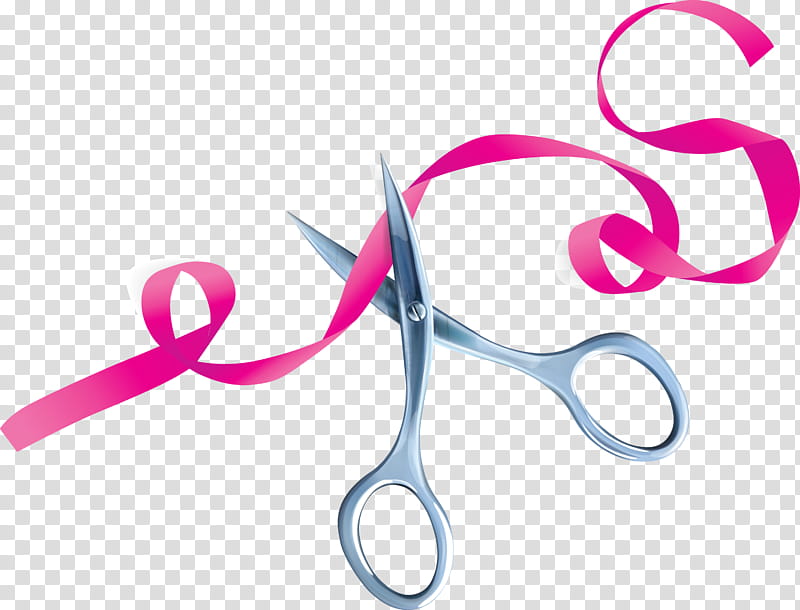 scissors ribbons grand opening, Pink M, Line, Meter transparent background PNG clipart