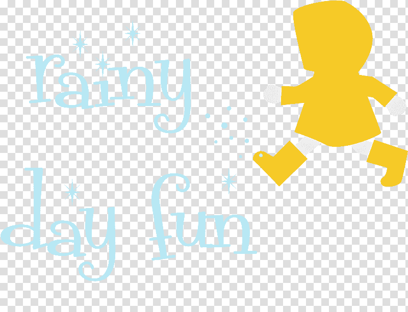 Raining rainy day rainy season, Logo, Yellow, Meter, Happiness, Line, Microsoft Azure transparent background PNG clipart