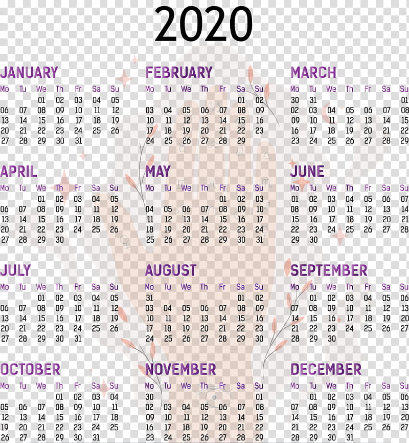 2020 yearly calendar Printable 2020 Yearly Calendar Template Full Year Calendar 2020, Calendar System, Calendar Year, Watercolor Painting, Calendar Date, Broadcast Calendar, Line Art, Scarlet Alibi transparent background PNG clipart