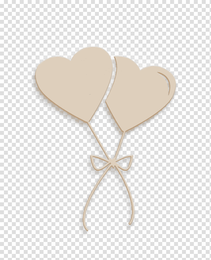 Lover icon Celebrations icon a pair of baloons of hearts icon, Shapes Icon, Beige, M095 transparent background PNG clipart